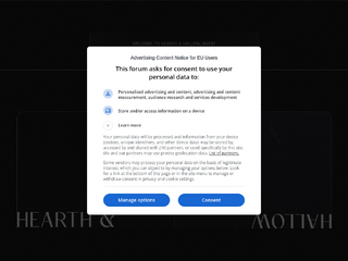 Screenshot of https://hearthandhallow.jcink.net