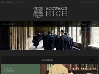 Hogwarts High - trio era, post war site