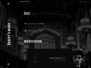 Screenshot of https://huntermoonrp.jcink.net