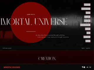 Screenshot of https://immortaluniverse.jcink.net