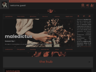 Screenshot of https://maledictus.jcink.net