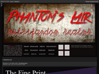 Screenshot of https://phantomslair.jcink.net