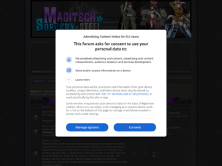 Screenshot of https://sorceryandsteelrpg.jcink.net